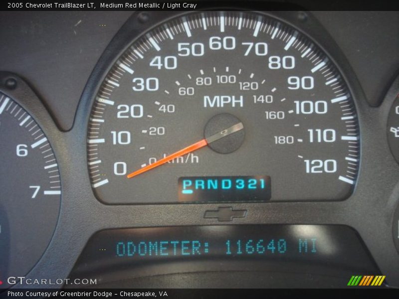 Medium Red Metallic / Light Gray 2005 Chevrolet TrailBlazer LT