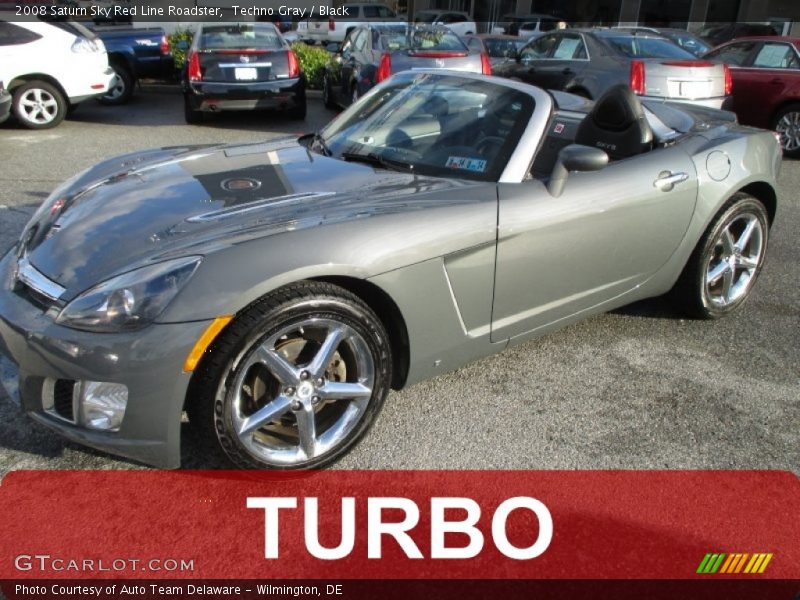 Techno Gray / Black 2008 Saturn Sky Red Line Roadster