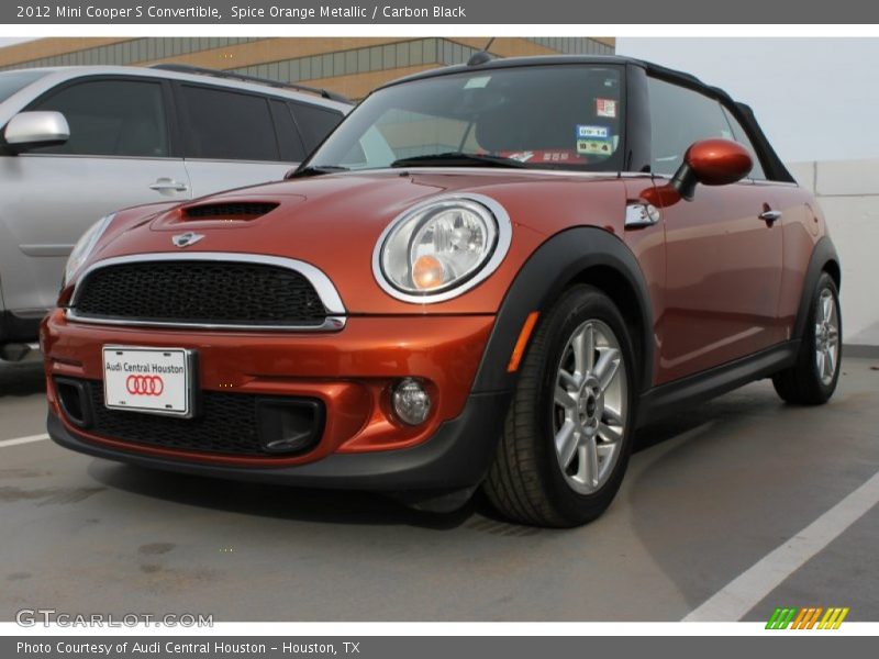 Spice Orange Metallic / Carbon Black 2012 Mini Cooper S Convertible