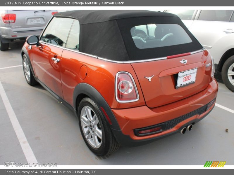 Spice Orange Metallic / Carbon Black 2012 Mini Cooper S Convertible