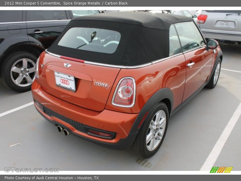 Spice Orange Metallic / Carbon Black 2012 Mini Cooper S Convertible