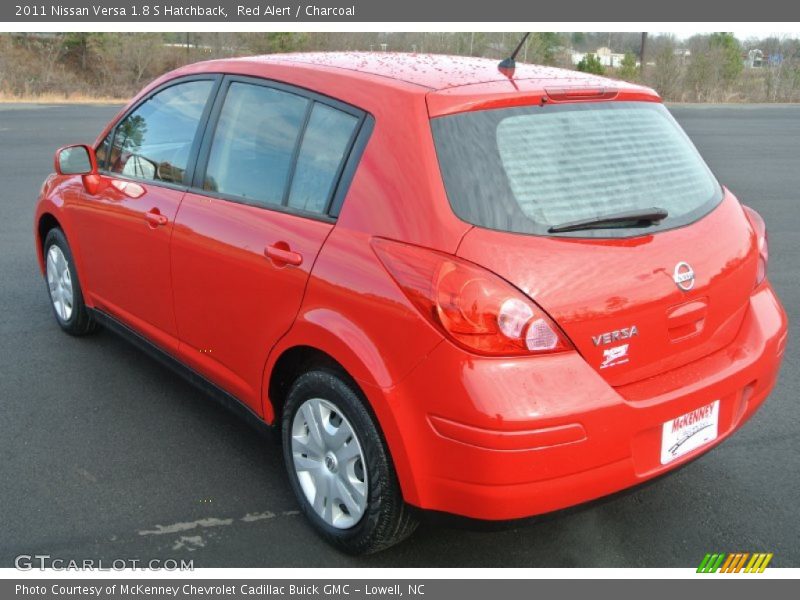 Red Alert / Charcoal 2011 Nissan Versa 1.8 S Hatchback