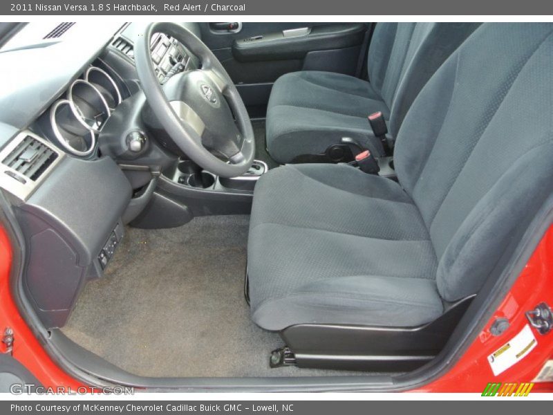 Red Alert / Charcoal 2011 Nissan Versa 1.8 S Hatchback