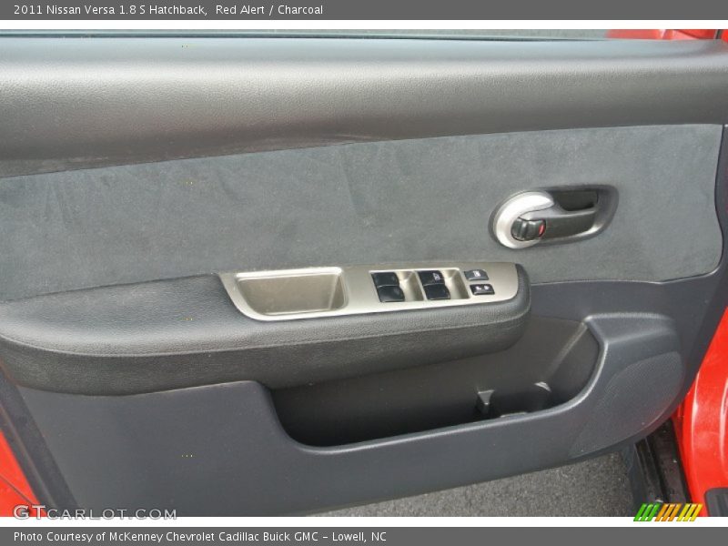 Red Alert / Charcoal 2011 Nissan Versa 1.8 S Hatchback