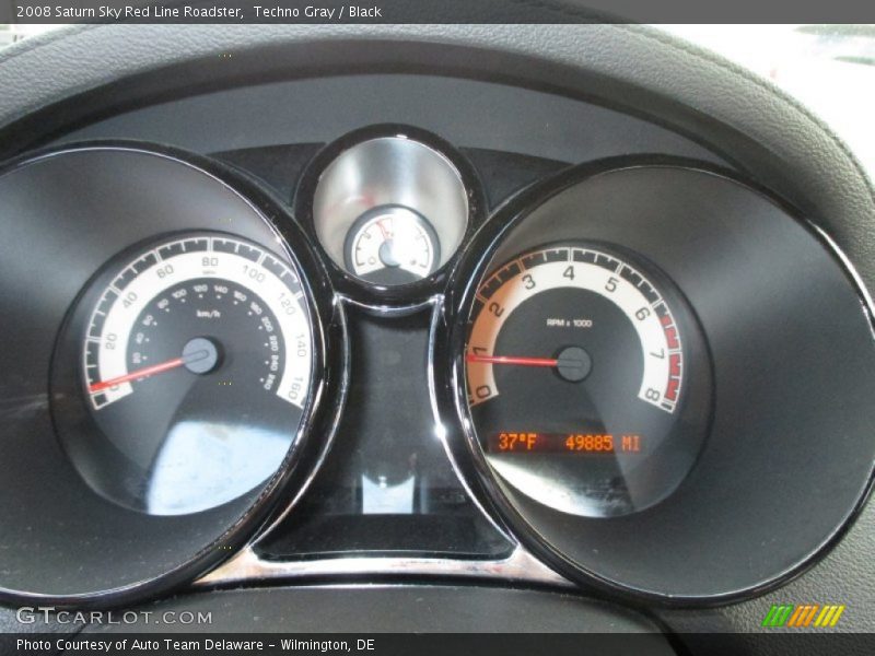 Techno Gray / Black 2008 Saturn Sky Red Line Roadster