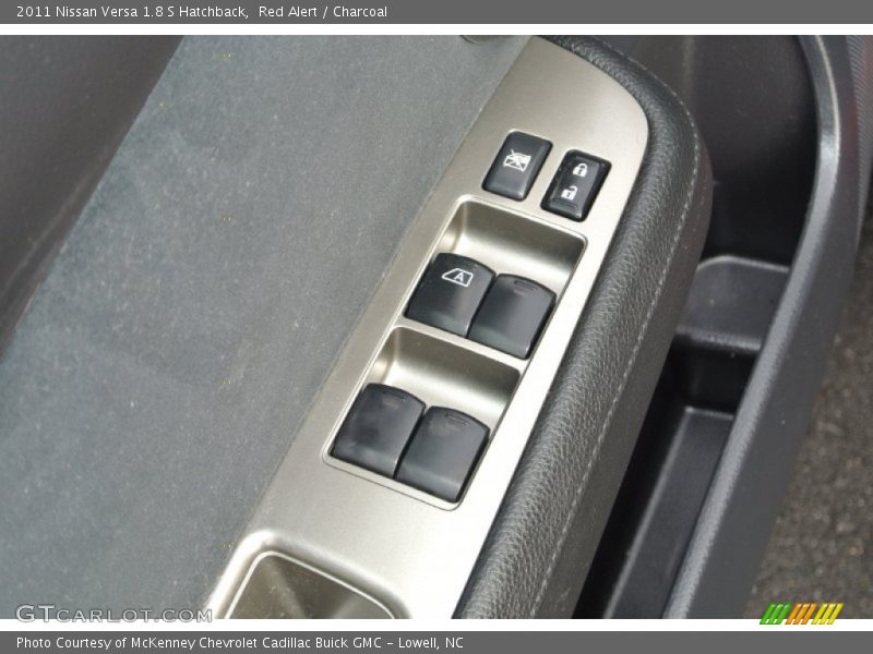 Red Alert / Charcoal 2011 Nissan Versa 1.8 S Hatchback