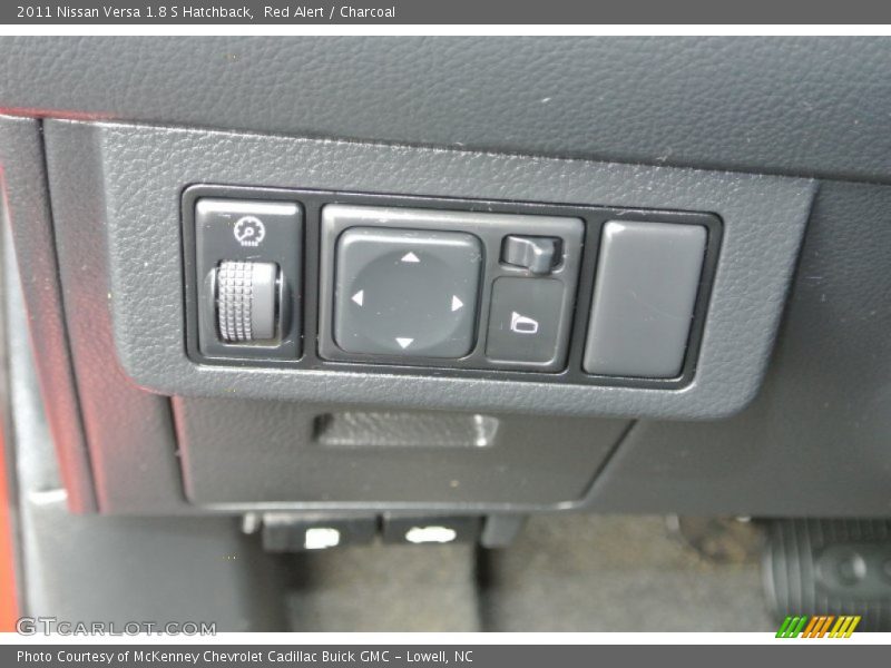 Red Alert / Charcoal 2011 Nissan Versa 1.8 S Hatchback