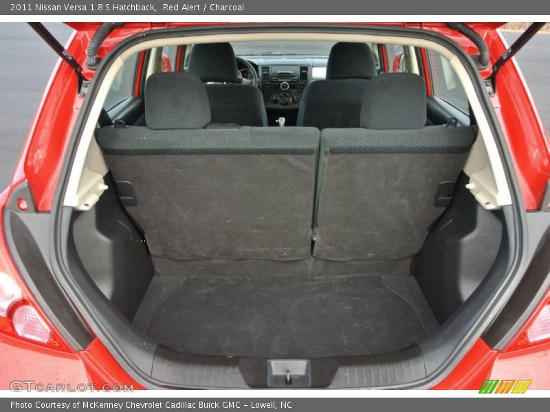Red Alert / Charcoal 2011 Nissan Versa 1.8 S Hatchback