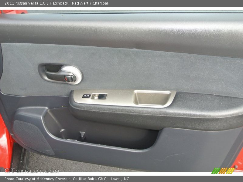Red Alert / Charcoal 2011 Nissan Versa 1.8 S Hatchback