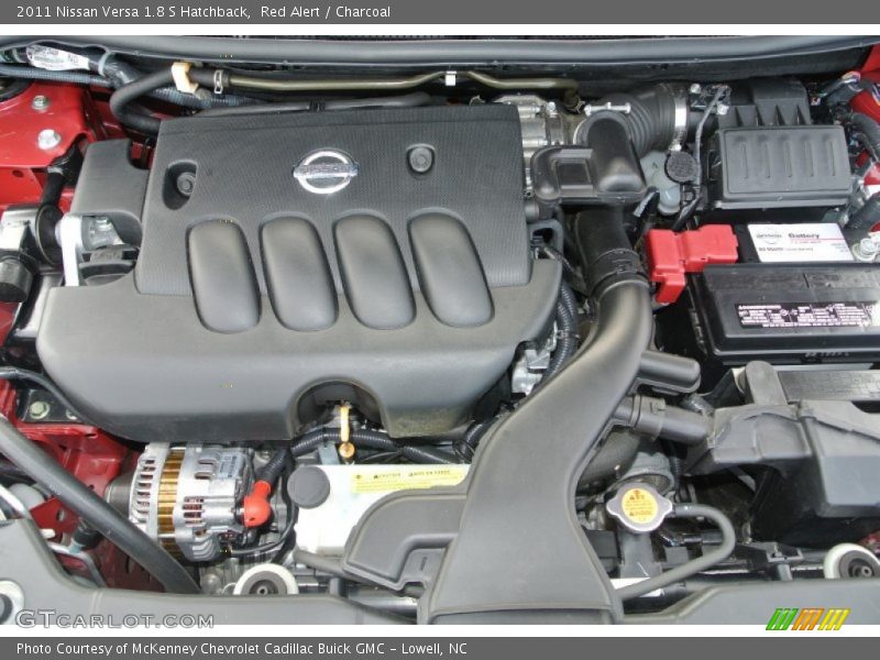 Red Alert / Charcoal 2011 Nissan Versa 1.8 S Hatchback