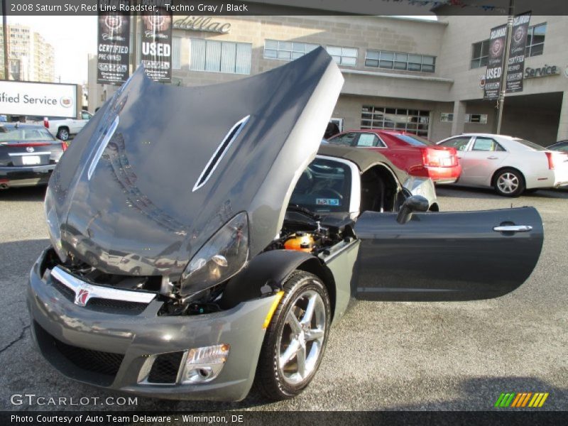Techno Gray / Black 2008 Saturn Sky Red Line Roadster