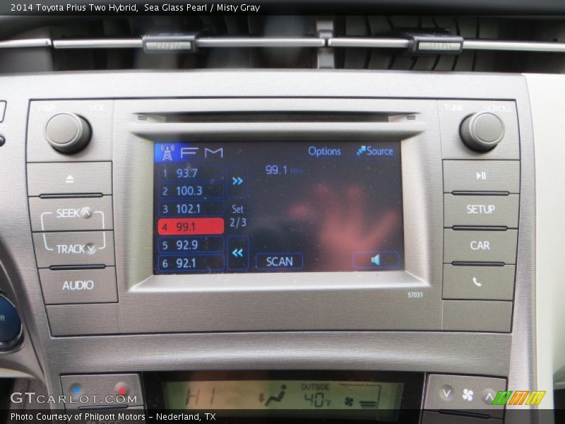 Sea Glass Pearl / Misty Gray 2014 Toyota Prius Two Hybrid