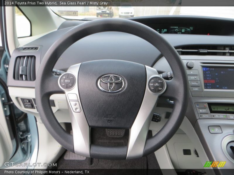 Sea Glass Pearl / Misty Gray 2014 Toyota Prius Two Hybrid