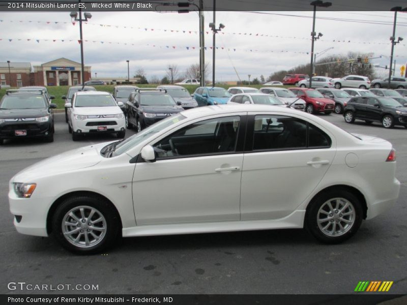 Wicked White / Black 2014 Mitsubishi Lancer ES