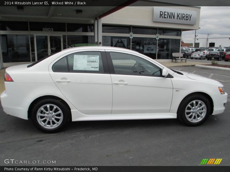 Wicked White / Black 2014 Mitsubishi Lancer ES