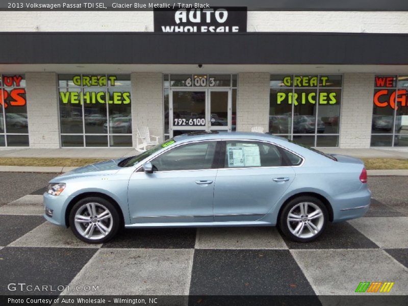 Glacier Blue Metallic / Titan Black 2013 Volkswagen Passat TDI SEL
