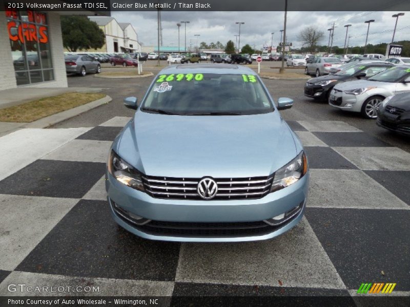 Glacier Blue Metallic / Titan Black 2013 Volkswagen Passat TDI SEL