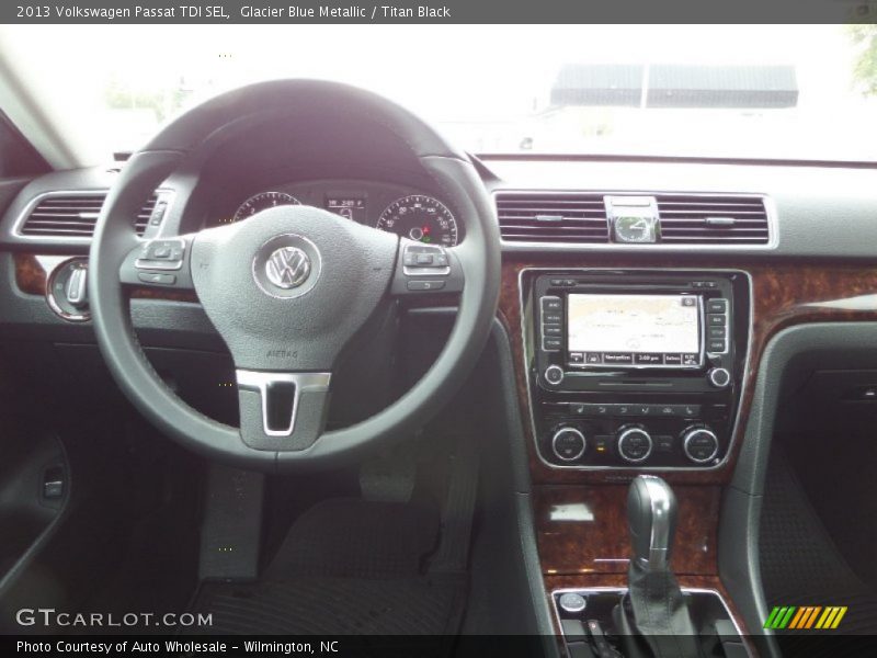 Glacier Blue Metallic / Titan Black 2013 Volkswagen Passat TDI SEL
