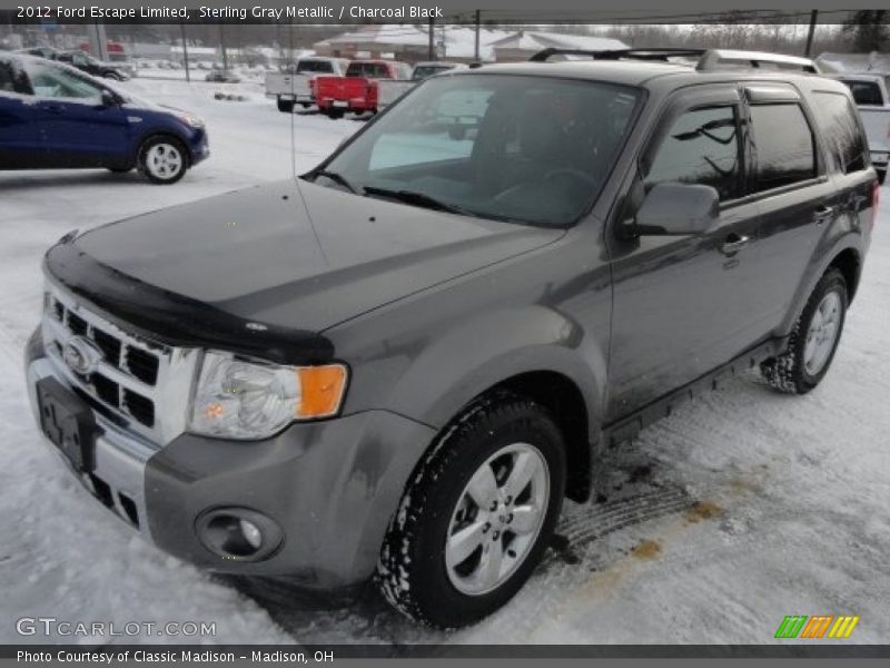Sterling Gray Metallic / Charcoal Black 2012 Ford Escape Limited