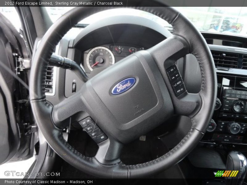 Sterling Gray Metallic / Charcoal Black 2012 Ford Escape Limited
