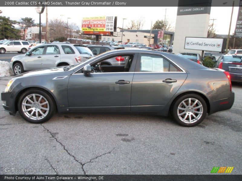 Thunder Gray Chromaflair / Ebony 2008 Cadillac CTS 4 AWD Sedan