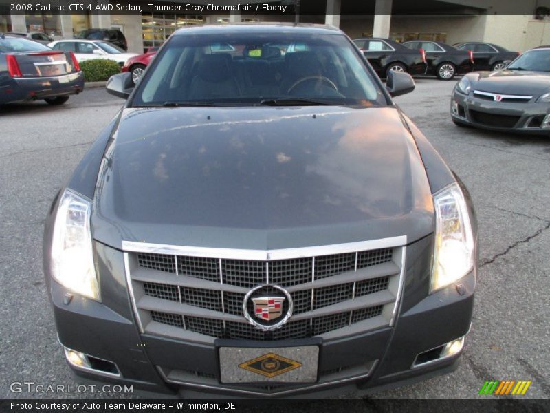 Thunder Gray Chromaflair / Ebony 2008 Cadillac CTS 4 AWD Sedan