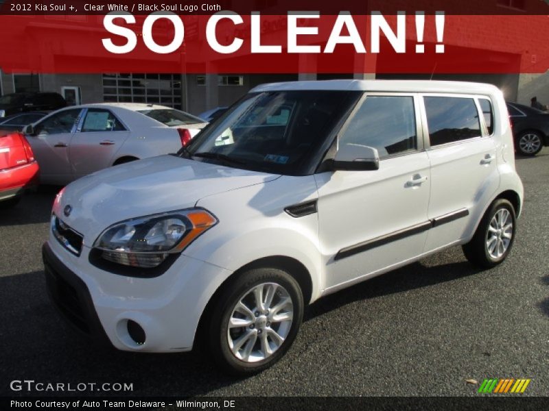 Clear White / Black Soul Logo Cloth 2012 Kia Soul +