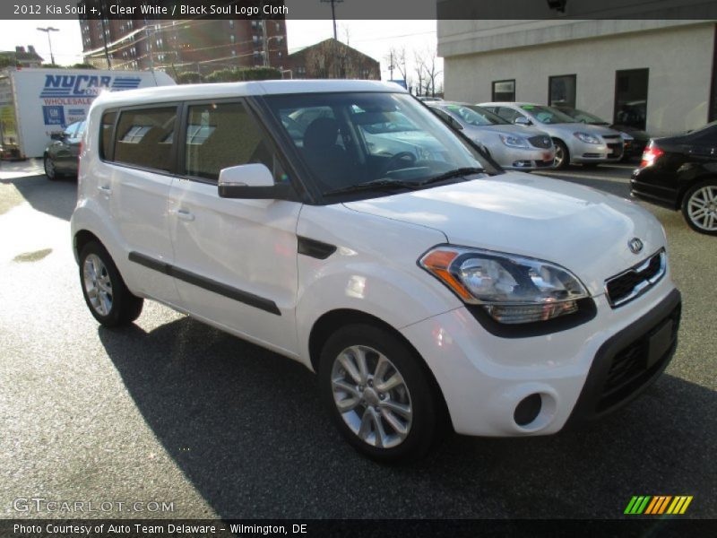 Clear White / Black Soul Logo Cloth 2012 Kia Soul +