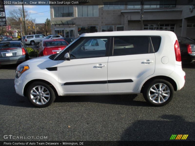 Clear White / Black Soul Logo Cloth 2012 Kia Soul +