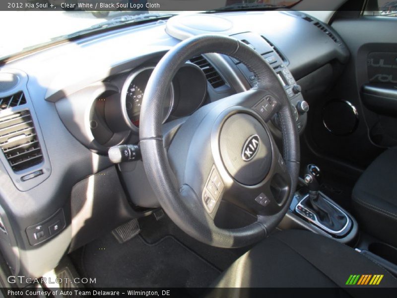 Clear White / Black Soul Logo Cloth 2012 Kia Soul +