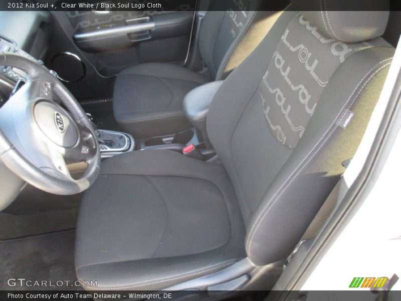 Clear White / Black Soul Logo Cloth 2012 Kia Soul +