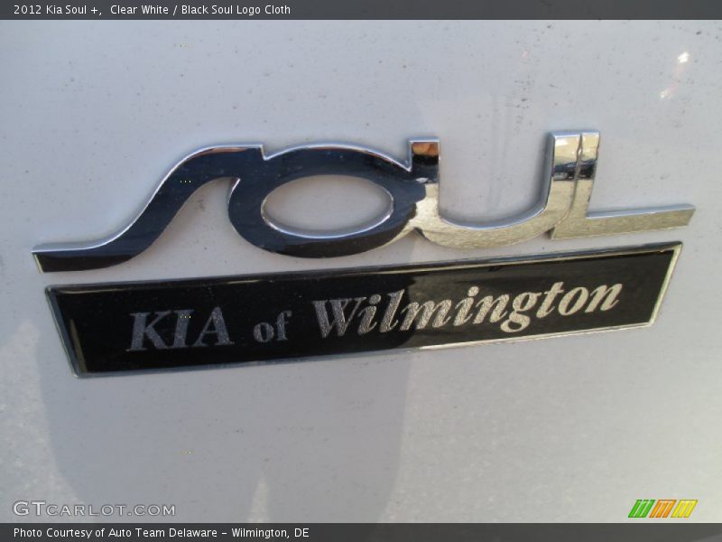 Clear White / Black Soul Logo Cloth 2012 Kia Soul +