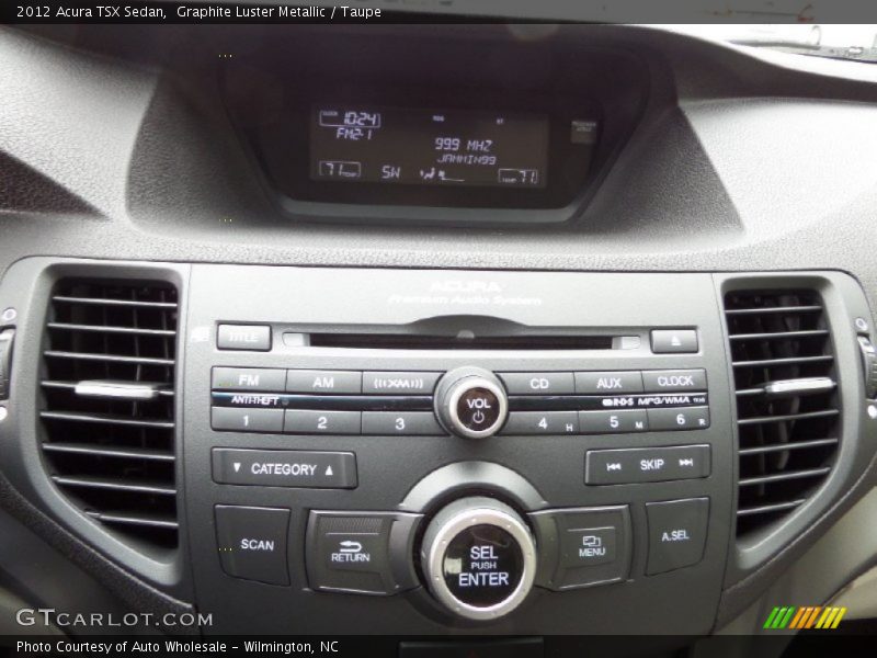 Graphite Luster Metallic / Taupe 2012 Acura TSX Sedan