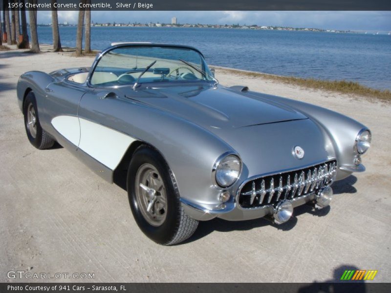 Front 3/4 View of 1956 Corvette Convertible