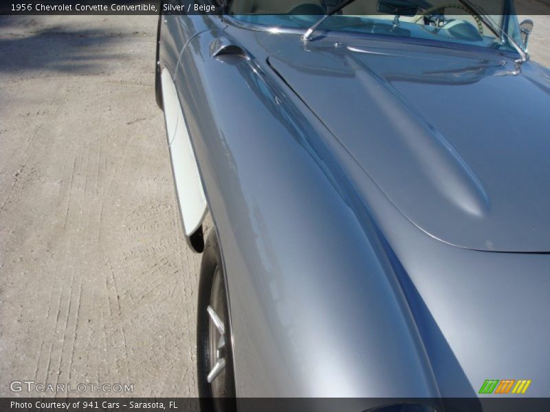 Silver / Beige 1956 Chevrolet Corvette Convertible