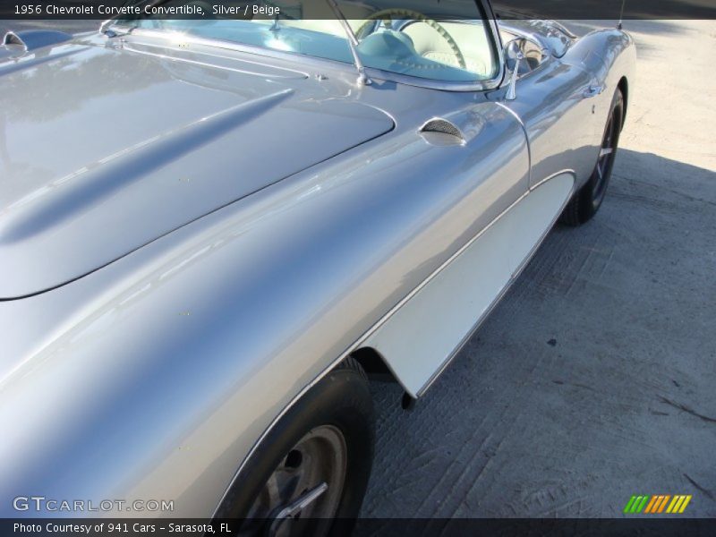 Silver / Beige 1956 Chevrolet Corvette Convertible