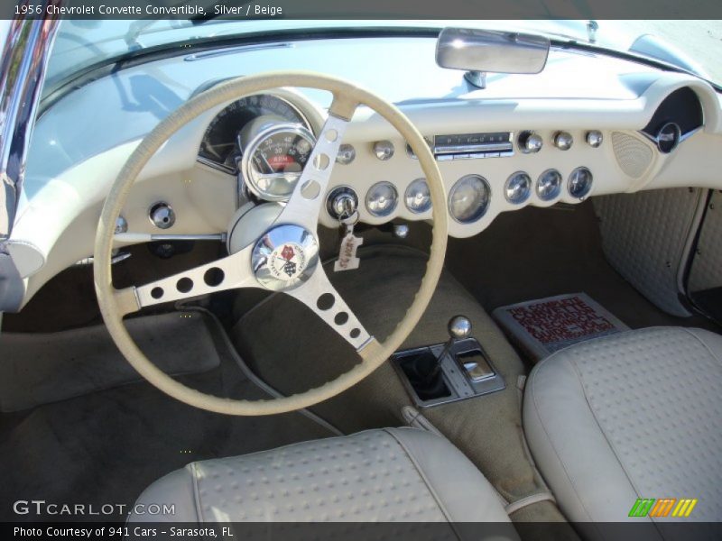 Silver / Beige 1956 Chevrolet Corvette Convertible