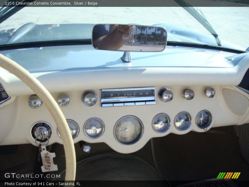 Silver / Beige 1956 Chevrolet Corvette Convertible
