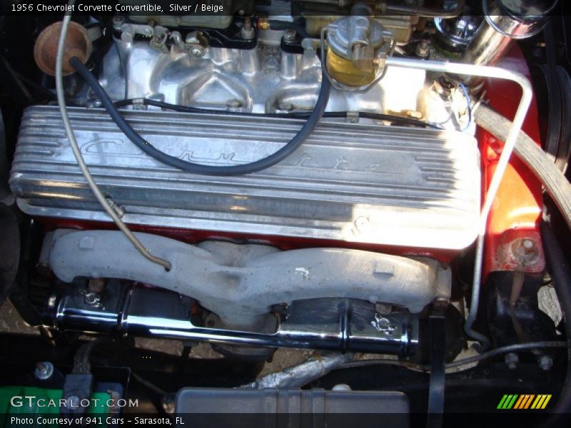  1956 Corvette Convertible Engine - 265 cid 2x4bbl OHV 16-Valve V8