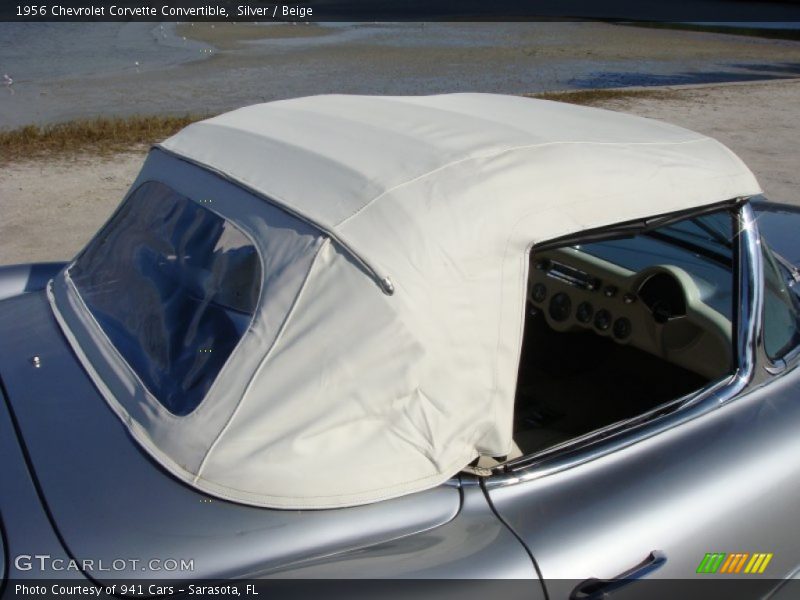 Silver / Beige 1956 Chevrolet Corvette Convertible