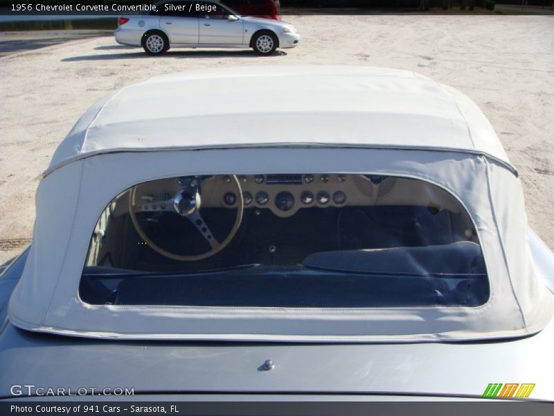 Silver / Beige 1956 Chevrolet Corvette Convertible