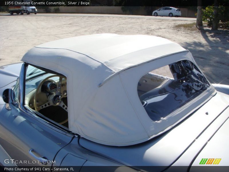 Silver / Beige 1956 Chevrolet Corvette Convertible