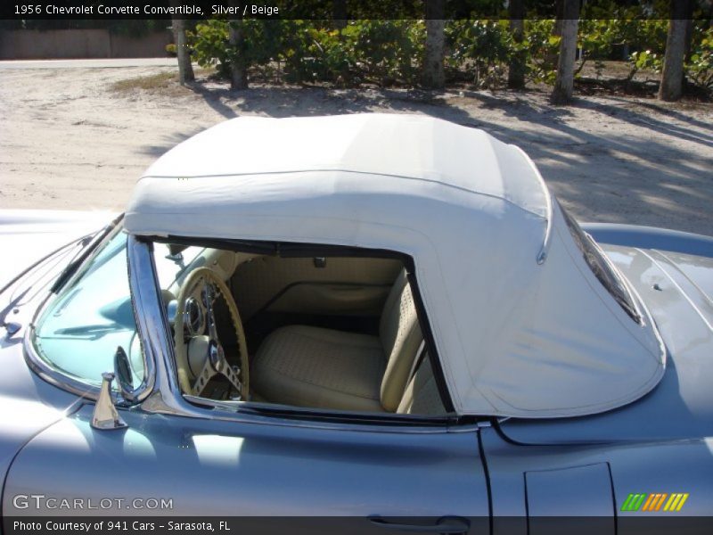 Silver / Beige 1956 Chevrolet Corvette Convertible