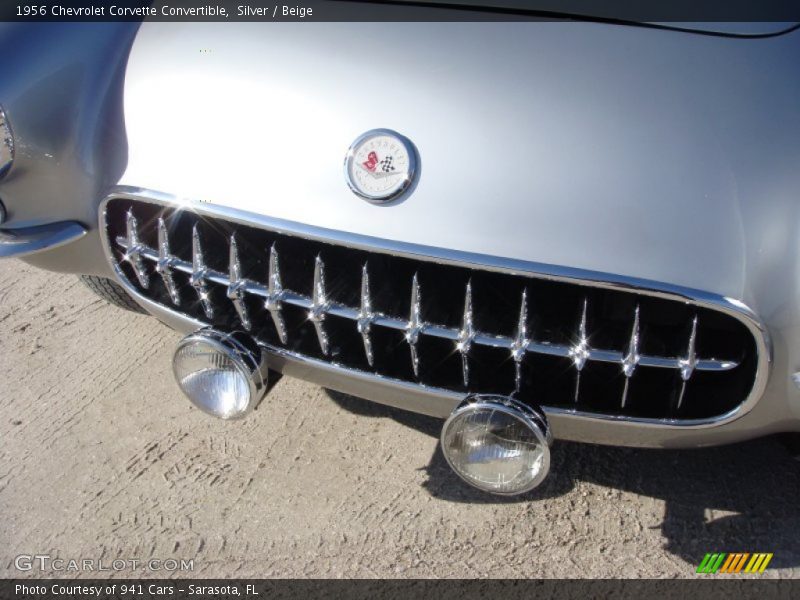 Silver / Beige 1956 Chevrolet Corvette Convertible