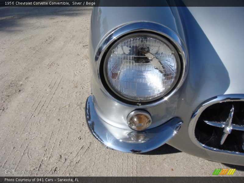 Silver / Beige 1956 Chevrolet Corvette Convertible