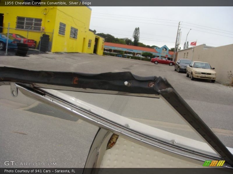 Silver / Beige 1956 Chevrolet Corvette Convertible