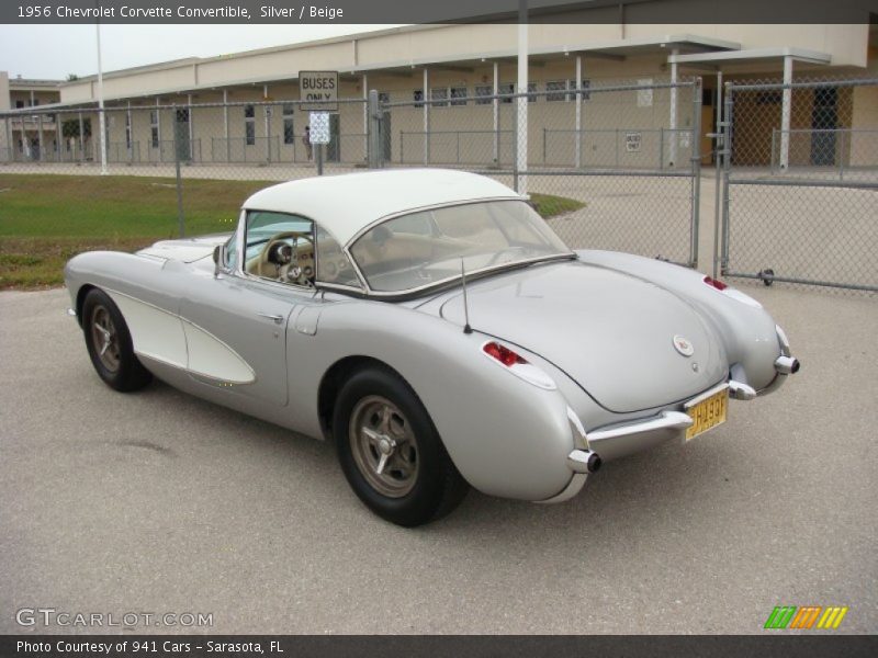 Silver / Beige 1956 Chevrolet Corvette Convertible