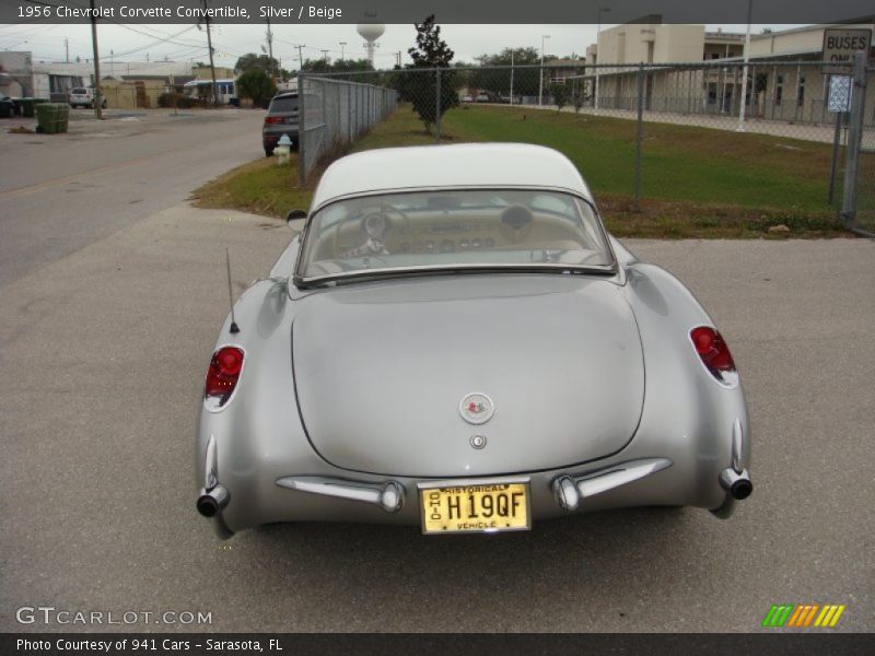 Silver / Beige 1956 Chevrolet Corvette Convertible