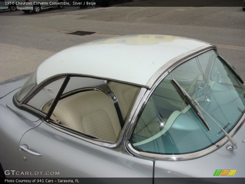 Silver / Beige 1956 Chevrolet Corvette Convertible