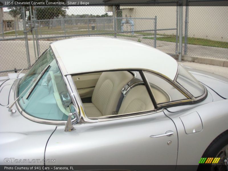 Silver / Beige 1956 Chevrolet Corvette Convertible